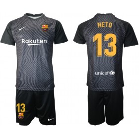 Camisolas de futebol FC Barcelona Guarda Redes Norberto Neto 13 Criança Equipamento 2020/21 M004 Manga Curta